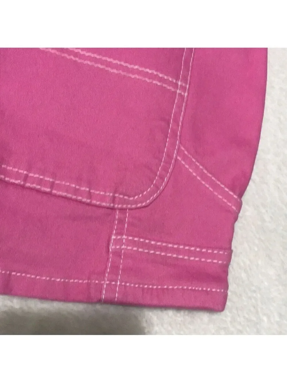 YMI Pink Women's Mid-Rise CARPENTER Cotton Shorts Sz 7/28